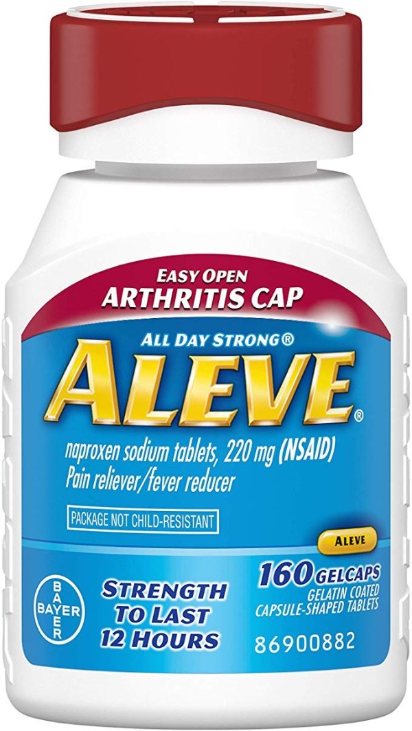 Arthritis Cap Pain Relief Gel Caps, Naproxen Sodium 220 Mg, Arthritis Pain Reliever & Headache Relief, 160Count