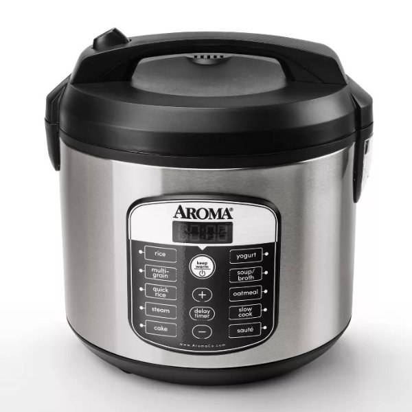 20 Cup Digital Multicooker & Rice Cooker - Stainless Steel