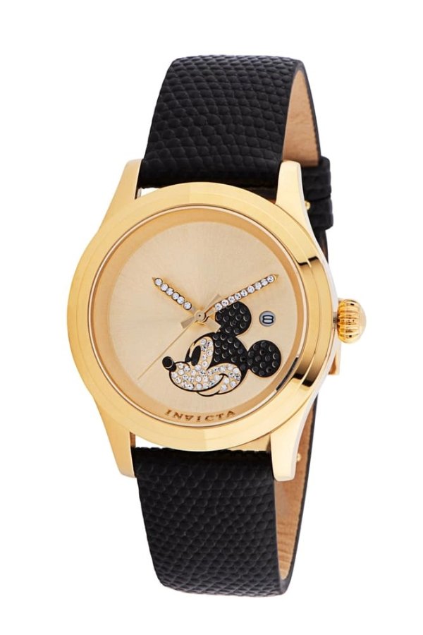 Disney Limited Edition Mickey Mouse Quartz Women's Gold Watch - 38mm - (36302)