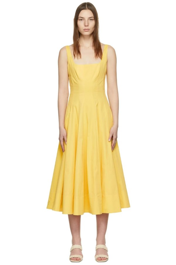 黄色 Wells 连衣裙