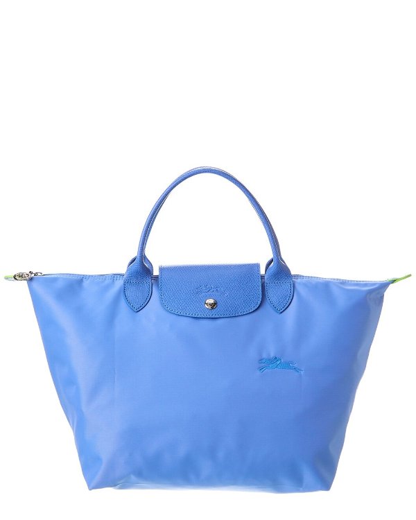 Le Pliage Green Large Canvas & Leather Tote