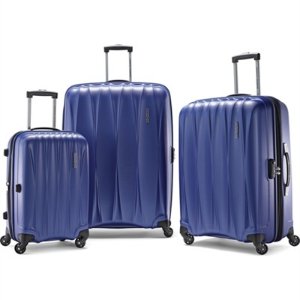 American Tourister Arona 旅行箱三件套 蓝色和灰色