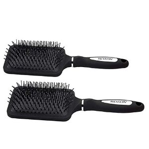 Revlon Straight & Smooth Soft Touch Black Paddle Hair 2 Brush Set @ Amazon.com