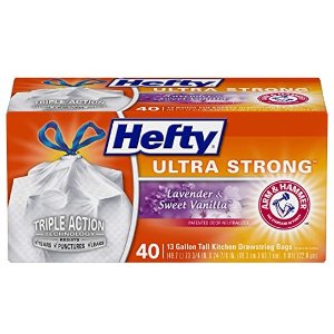 Hefty Ultra Strong 超强韧13加仑垃圾袋 40个
