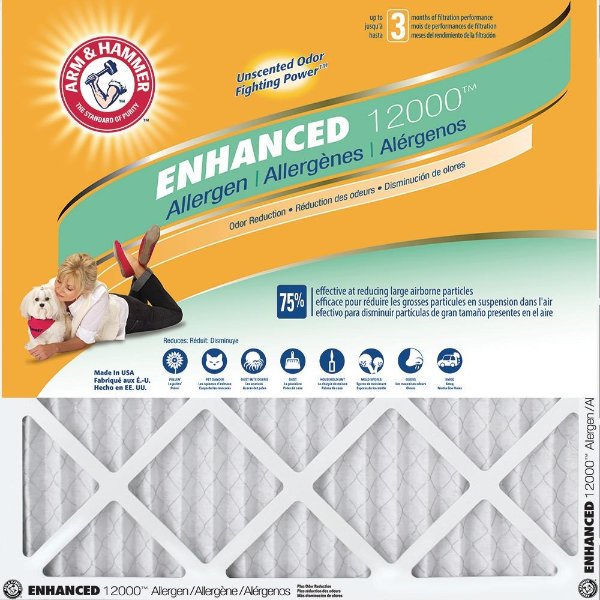 16 in. x 25 in. x 1 in. Enhanced Allergen and Odor Control FPR 6 Air Filter (4-Pack)-AF-AH1625.4 - The Home Depot