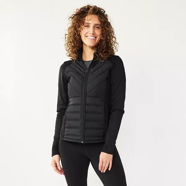 Women's Tek Gear Hooded Mixed-Media Jacket, Size: Large, Med Beige - Yahoo  Shopping