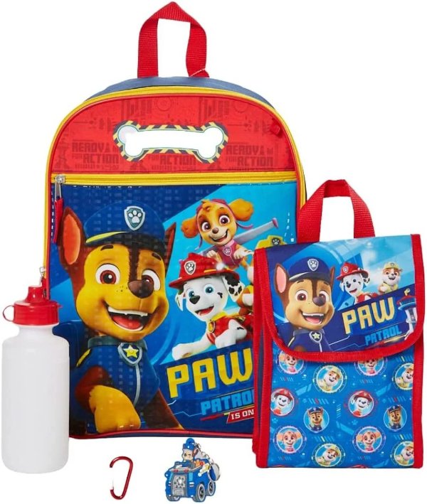 Kids Backpacks with Lunch Bag and Water Bottle 5 Piece Set 16 inch