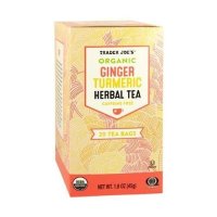 Trader Joe's Trader Joes Organic Ginger Turmeric Herbal Tea 20 envelopes each (Pack of 2)