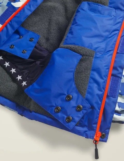 All-Weather Waterproof Jacket - College Blue/Polar Bear | Boden US