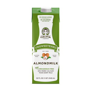 Califia Farms Shelf Stable Almond Milk Unsweetened, 32 Oz (Pack of 6)