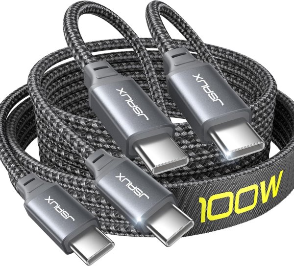 JSAUX 100W USB C2C 充电线 2米 2条