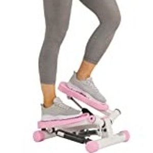 Sunny Health and Fitness Adjustable Twist Stepper, Pink