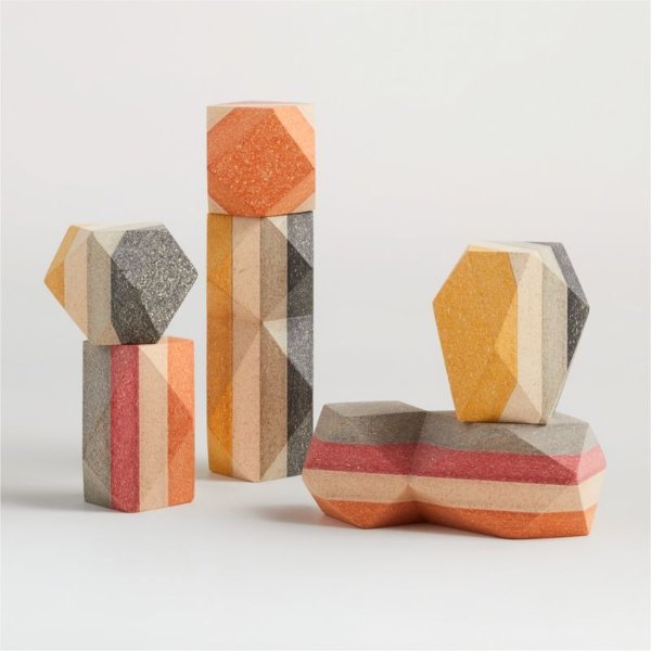 木制平衡堆叠石玩具