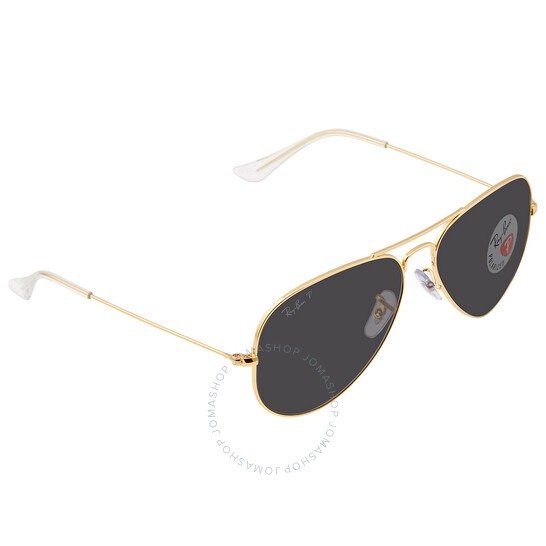 Ray Ban Aviator Classic Polarized Black Unisex Sunglasses RB3025 919648 58