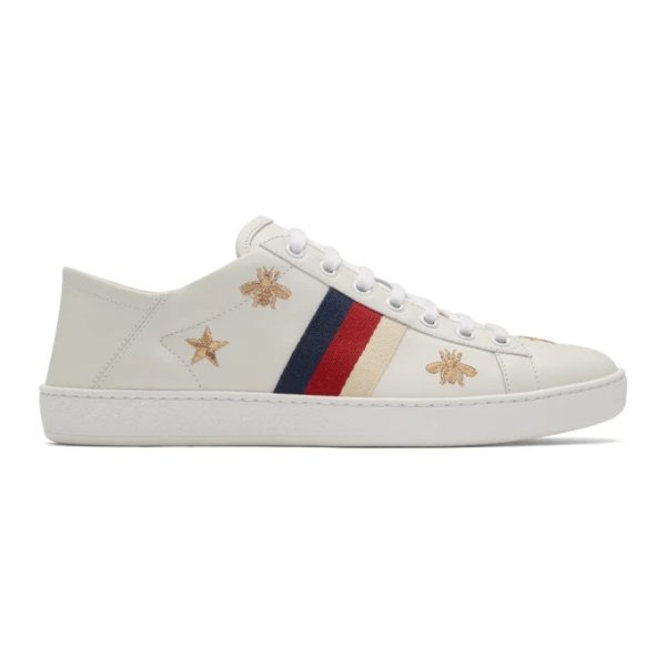 Gucci - Off-White Ace Bees & Stars Sneakers