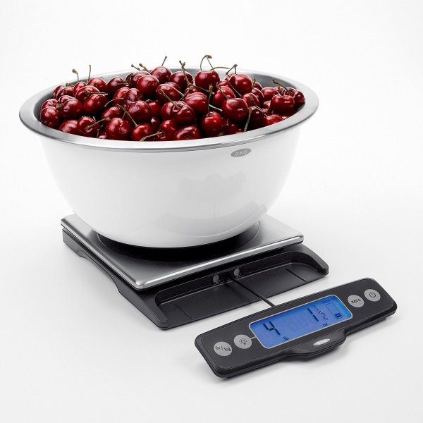 Good Grips Stainless Steel Food Scale with Pull-Out Display, 11-Pound