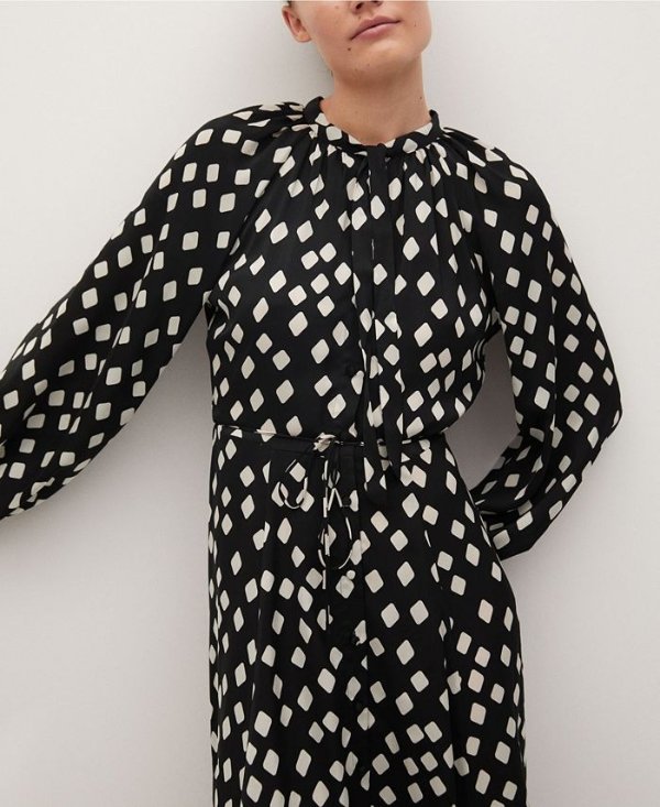 Women's Geometric Print Midi Dress