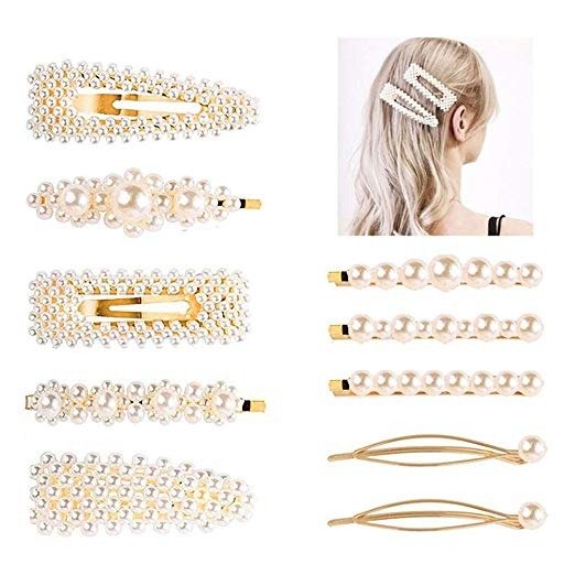 Pearl Hair Clips Hairpins for Women Lady Girls Faux Pearl Hair Barrettes Bobby Pins Decorative Wedding Bridal Hair Accessories-Bling Hairpins Headwear Barrette Styling Tools Accessories
