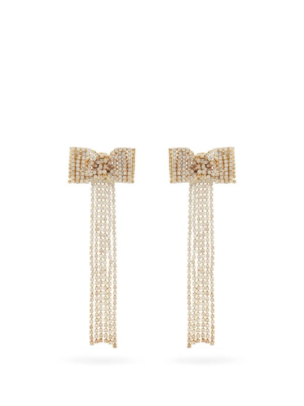 Campana crystal-embellished bow earrings | Rosantica | MATCHESFASHION US