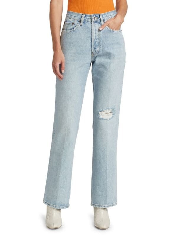 70s Distressed Bootcut Jeans