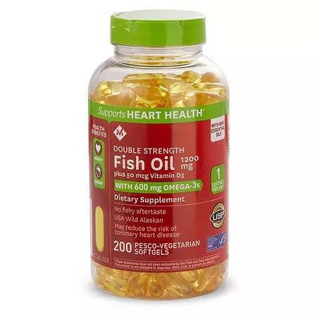Member's Mark 1200mg Double Strength Fish Oil with 50 mcg Vitamin D3 (200 ct.) - Sam's Club