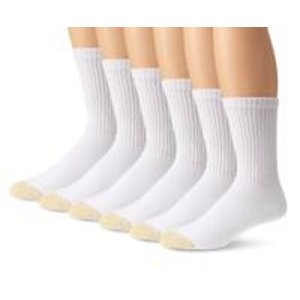 6-Pairs of Men's Gold Toe Athletic Socks Crew or Quarter