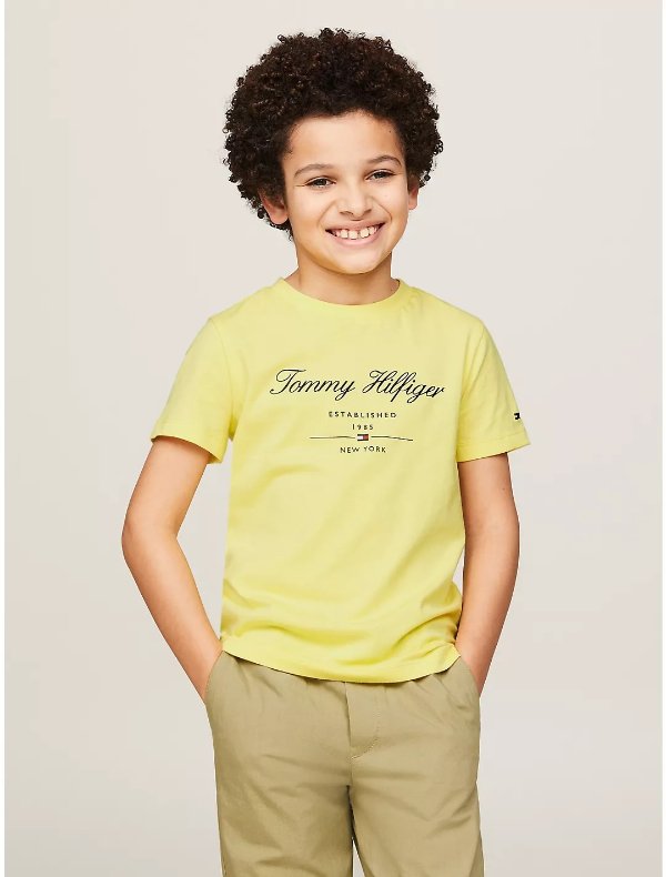 Kids' Script Logo Cotton Jersey T-Shirt