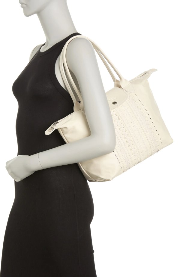 Leather Perforated Small Shoulder Bag