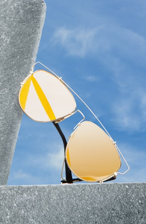 Technologic 57mm Brow Bar Sunglasses