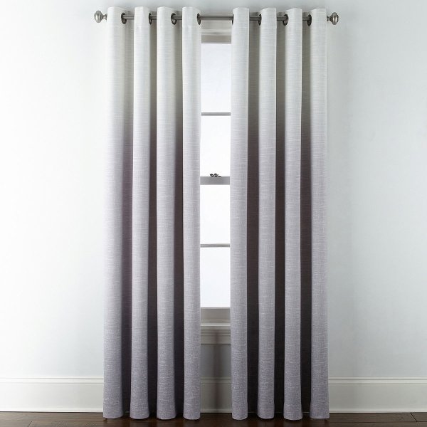 JCPenney Home Sullivan Ombre Blackout Grommet-Top Single Curtain Panel