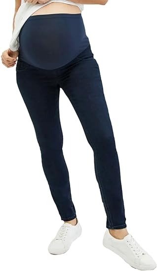 Womens Super Stretch Secret Fit Over The Belly Skinny Jeans Indigo Blue
