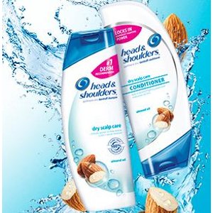 Head & Shoulders Dry Scalp Care with Almond Oil Dandruff Shampoo 13.5 Fl Oz (Pack of 2)
