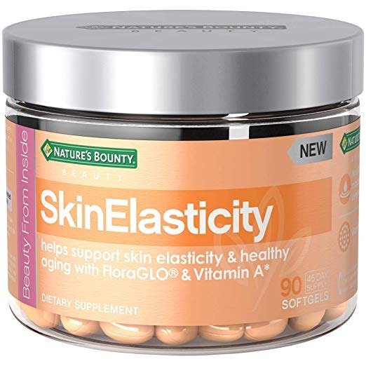 Skinelasticity Dietary Supplement with Vitamin A + Floraglo, Helps Support Skin Elasticity & Health Aging*, 90 Softgels