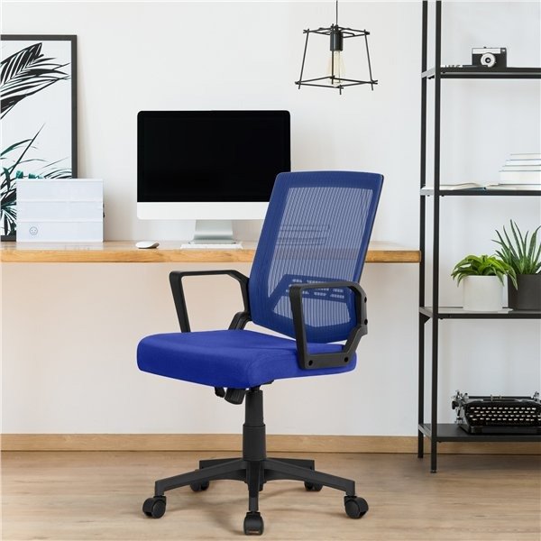 Mid-Back Mesh Office Chair Ergonomic Computer Chair Blue