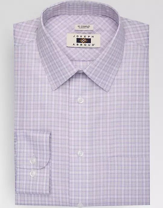 Purple Plaid Dress Shirt