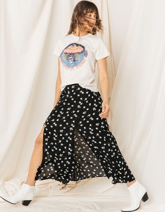 Double Trouble Floral Midi Skirt