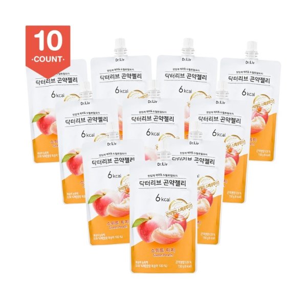 DR.LIV 低糖低卡蒟蒻果冻 水蜜桃味 150g x10个