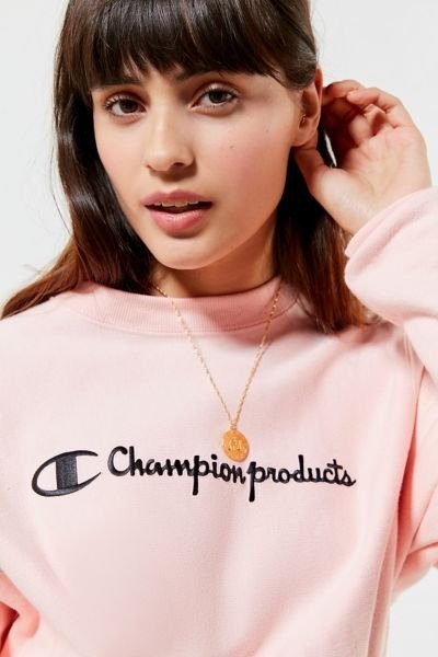 Champion & UO 粉色卫衣