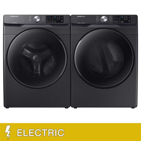 4.5 Cu. Ft. Front Load Washer with Steam and 7.5 Cu. Ft. ELECTRIC Dryer with Multi-Steam Technology