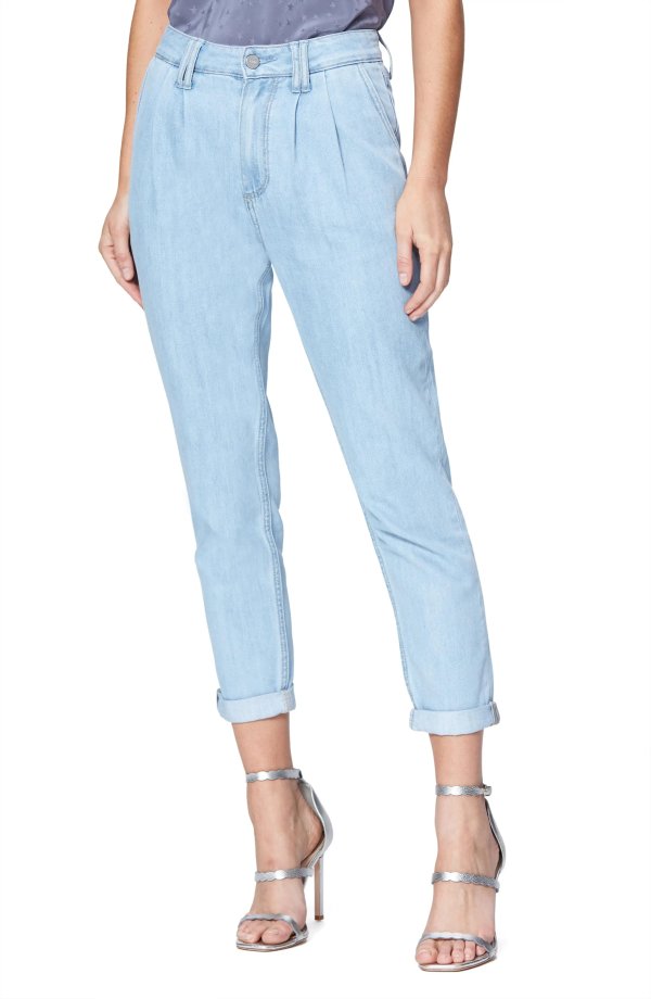 Pleated Trouser Crop Jeans