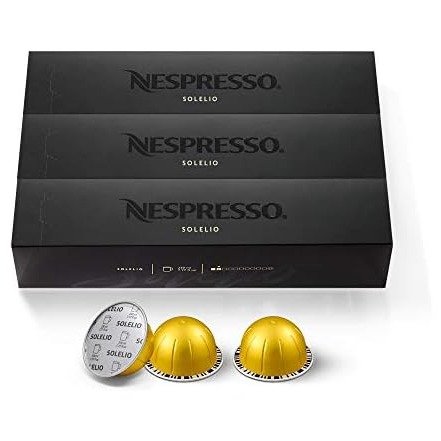 (60 Count) Nespresso Capsules VertuoLine, Solelio, Mild Roast Coffee, Coffee Pods, 7.77 Ounce (VERTUOLINE ONLY)