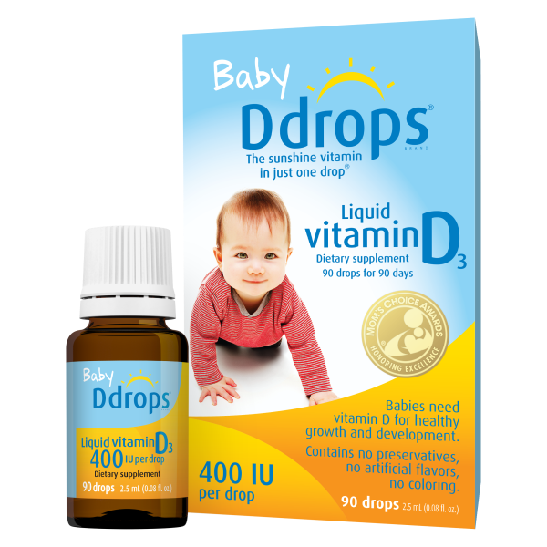 Baby, Liquid Vitamin D3, 400 IU, 0.08 fl oz (2.5 ml), 90 Drops