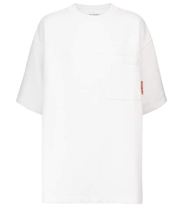 Oversized cotton-blend T-shirt
