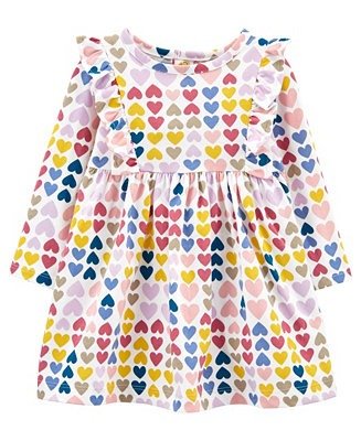 Baby Girls Heart Jersey Dress