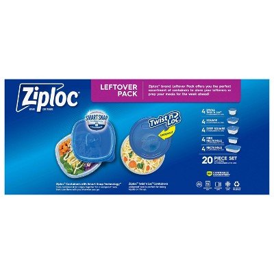 Ziploc Leftover Pack Food Storage Containers 20-pc