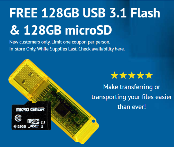 128GB USB 3.1 Flash & 128GB microSD