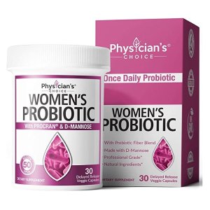 Prebiotics & Probiotics for Women - Science Backed ProCran - Organic Prebiotics, 50 Billion CFU  30 Vegan Capsules