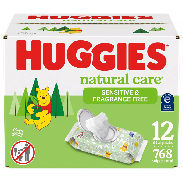 Natural Care Sensitive Unscented Baby Wipes (Select Count)