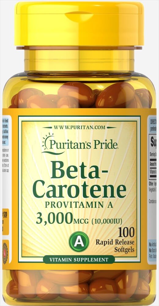 Beta-Carotene 10,000 IU 100 Softgels | Vitamin A Supplements | Puritan's Pride