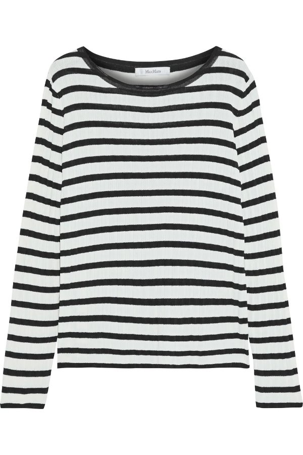 Filo striped ribbed-knit sweater